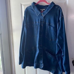 Plus size denim jacket